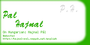 pal hajnal business card