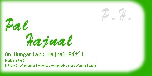 pal hajnal business card